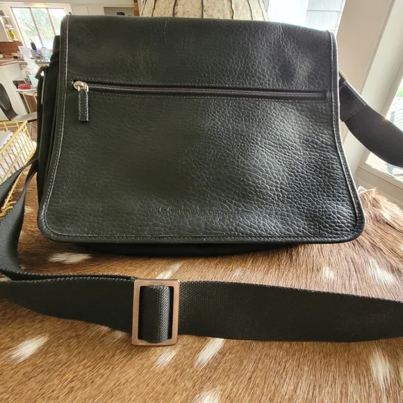 Salvatore Ferragamo Men's Leather Nylon Messenger Bag - Picture 2 of 16